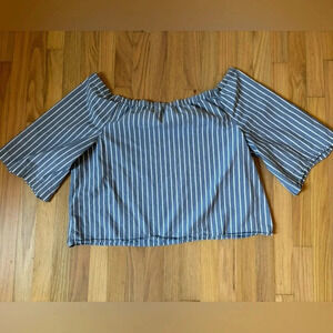 Tommy Hilfiger XXL Off the Shoulder Striped Top